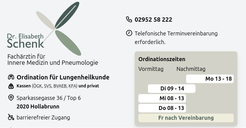 Lungenfachärztin Dr. Elisabeth Schenk